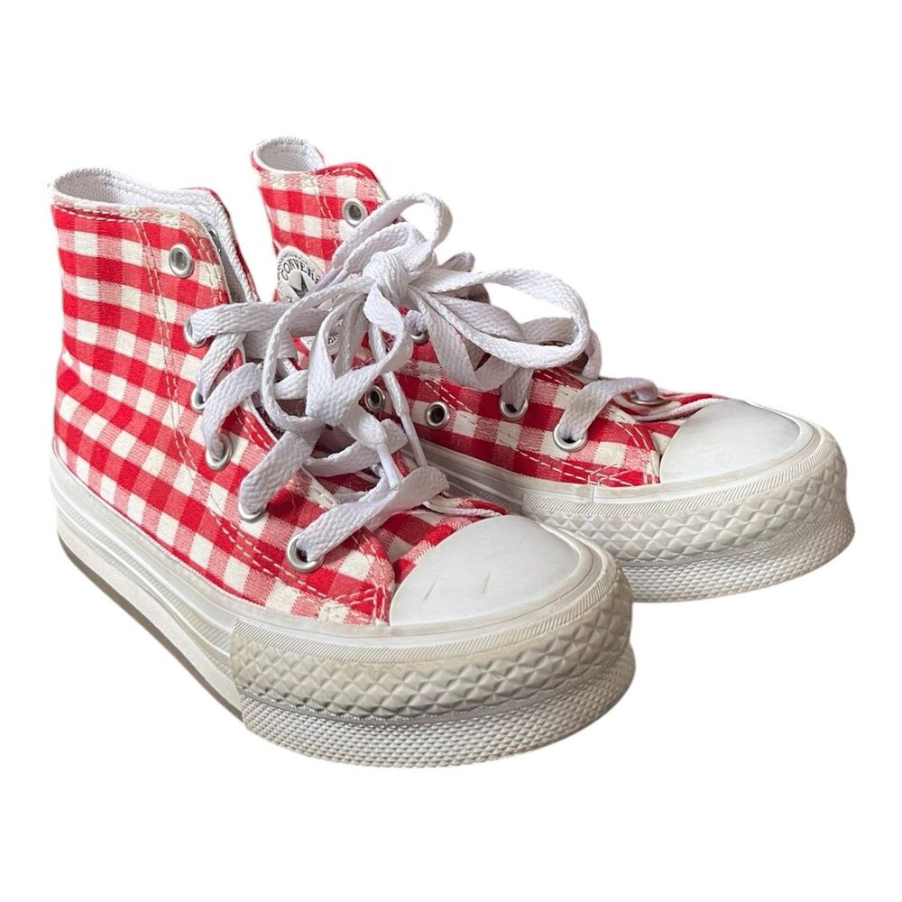 Converse Kids Chuck Taylor All Star EVA Lift Gingham High Top Size 11.5